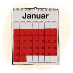 Krankheitstage im Kalender